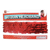 Sequin Headband (Large) – Red