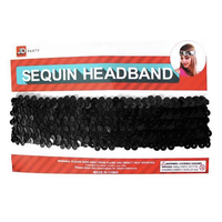 Sequin Headband (Large)  - Black