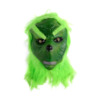 Grumpy Green Santa Latex Mask