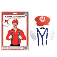 Adult Plumber Accessory Set (Red)