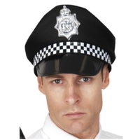Police Costume Hat – Black