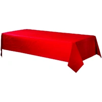 Plastic Rectangular Table Cover – Apple Red