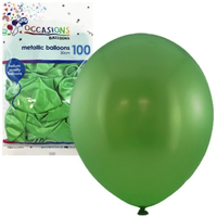 Lime Metallic Balloons (30cm) – Pk100