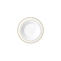 Heavy Duty White Bowl With Gold Lining (190mm) - Pk6