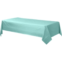 Robin's Egg Blue Rectangular Plastic Table Cover 1.37m x 2.74m