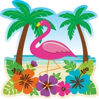 Luau Tropical Paradise Paper Cutout
