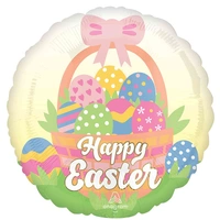 Happy Easter Egg Basket Foil Balloon 45cm