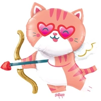 Cute Cat Cupid 38" Shaped Foil Balloon