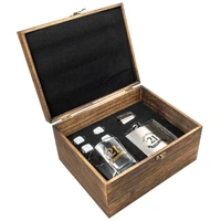 21st Birthday Premium Whisky Gift Set in Wooden Box (Glass, Coaster & Stones)