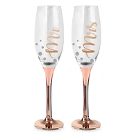 Mr & Mrs Wedding Wine Glasses Set