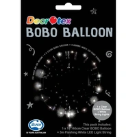 Decrotex BOBO Clear Balloon 18" with White LED String Lights