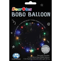 Decrotex BOBO Clear Balloon 18" with Colourful LED String Lights