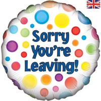 Sorry You're Leaving 18" Round Foil Balloon