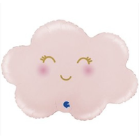 Satin Pastel Pink Cloud 30" Shaped Foil Balloon