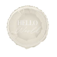 Neutral Hello World Foil Balloon (23 cm)