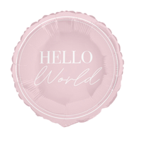 Pink Hello World Foil Balloon (23 cm)