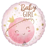 Pink Little Moon Foil Balloon - 45 cm