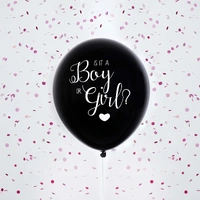 Black Gender Reveal Balloon - Pink Confetti 