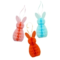 Easter Bunny Honeycomb Decorations –Pk3