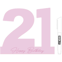 Mini Fairy Floss Pink Signature Block Mini (21) With Marker