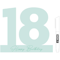 Mini Minty Green Signature Block Mini (18) With Marker