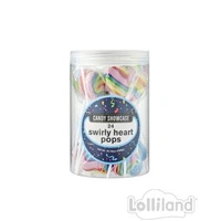 Rainbow Swirly Heart Lollipops 24 Pack