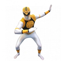 White Power Ranger Morphsuit Adult Costume - Size X-Large