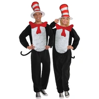 Dr. Seuss Cat in the Hat Adult Jumpsuit Costume