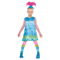 Trolls 3 Band Together Poppy Girls Costume - 6-8 Years