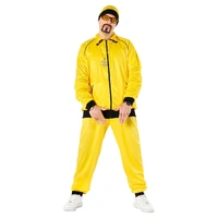 Yellow Hip Hop Rapper Tracksuit Costume Men's
