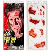 Road Rash Tattoos 6 Pack