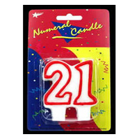 21 Birthday Candle - Red