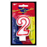 2 Birthday Candle - Red