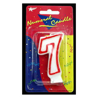 7 Birthday Candle - Red