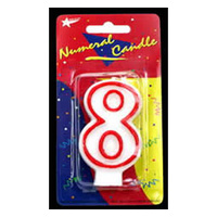 8 Birthday Candle - Red