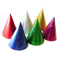 Hats Laser Foil Cone Pk6
