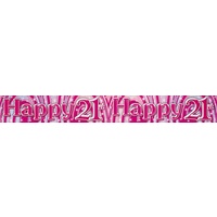 Banner Holographic 2.6M 21St Pink