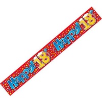 "Happy 18th" Birthday Banner (2.6m)