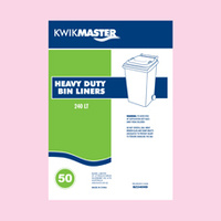 Garbage Bag Heavy Duty Black 240Ltr - 50 Pack