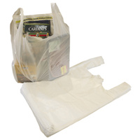Plastic Bags Singlet Medium White - 200 Per Pack