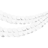 Frosty White Tissue Paper Garland
