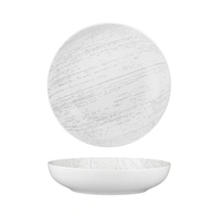 White Drizzle Round Porcelain Share Bowl (26cm)