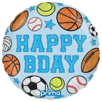 Happy Birthday Boy Patches Foil Balloon 18 Inch