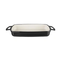 Rectangular Cast Iron Dish 2.8L -- BLACK