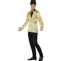 Gold Mens Sequin Jacket