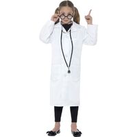 Kids White Doctor Coat Costume (Polyester)