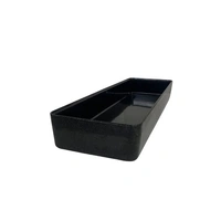 Melamine Deli Dish Rectangular  -- BLACK MOTTLED