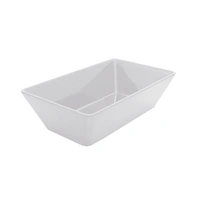 Melamine Rectangular Bowl -- WHITE