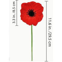 Single Stem Red Poppy