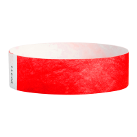 Neon Red Tyvek Wristbands - Pk100